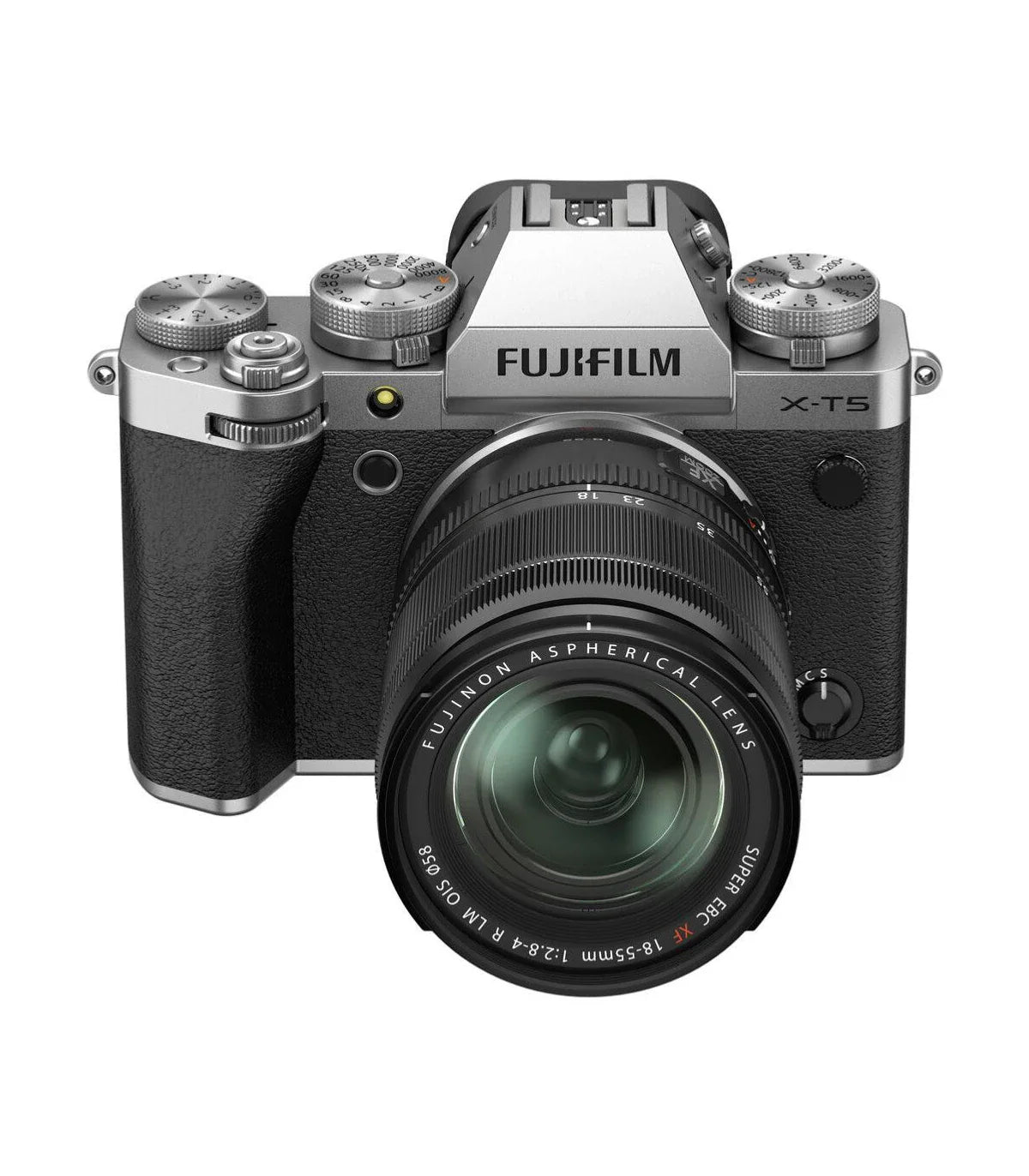 Fujifilm X-T5 Silver con lente XF 18-55 mm f/2.8-4 R LM OIS